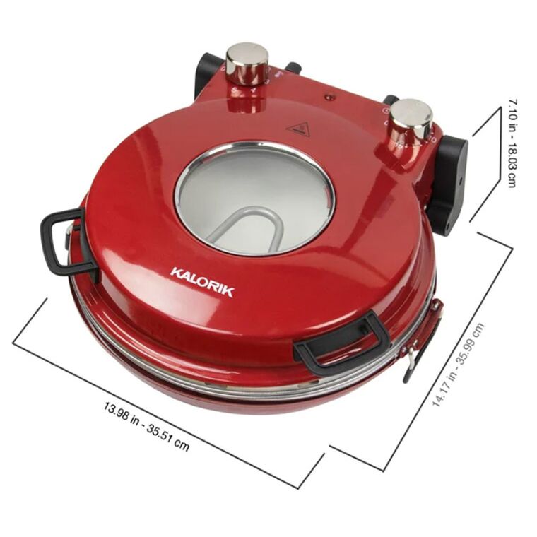 Kalorik Hot Stone 電気ピザオーブン レッド